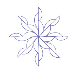 very peri snowflake element clip art handdrawn