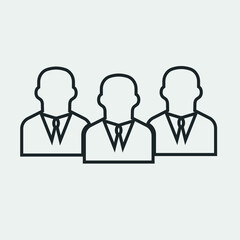 Businesspeople vector icon illustration sign