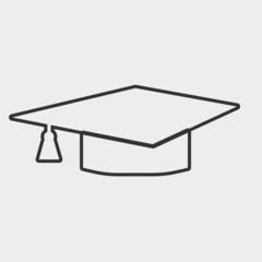 Graduation vector icon illustration sign