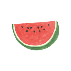 Watercolor watermelon clipart, summer ripe fruit, Watermelon party