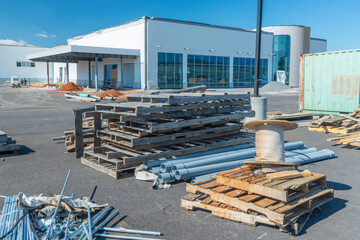 Retail Construction Site With Supplies
