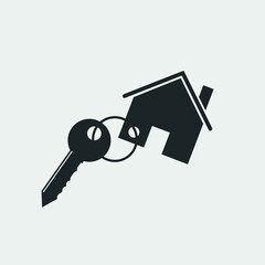 House keys vector icon illustration sign