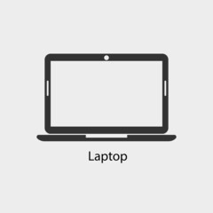 Laptop vector icon illustration sign