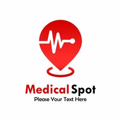 Medical spot logo template illustration