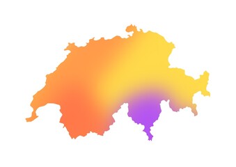 Swiss map cartography with language areas visible