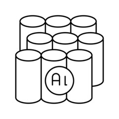 product of aluminium production line icon vector illustration