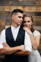 Young Ukrainian couple. Wedding day