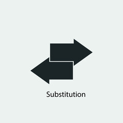 Substitution vector icon illustration sign