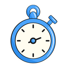Stopwatch. Isolated. Vector. Cartoon