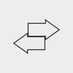 Substitution vector icon illustration sign