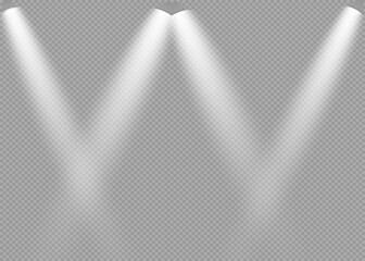 flashlight on a transparent background. Shine.lighting the space.metal
