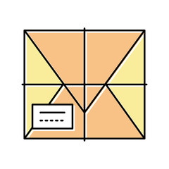 parcel box color icon vector illustration - obrazy, fototapety, plakaty