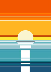 illustration of an background with sun