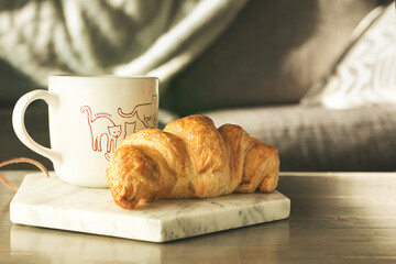 croissant and coffee.