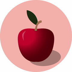 apple fruit flat illustration 