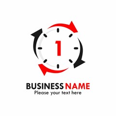 Number 1 rotation logo template illustration. suitable your number business.