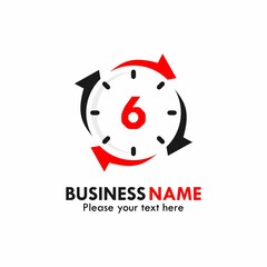 Number 6 rotation logo template illustration. suitable your number business.
