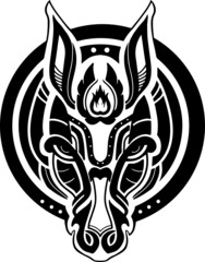 black horse logo or icon