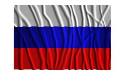 Russia waving flag illustration. Countries of Europe. Perfect for background and texture usage