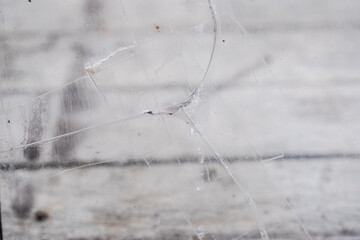 Destroyed glass after russian shots in window of civil people in Ukraine. Stop putin war.
