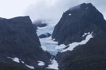 Widrige Wetterbedingungen am Svartisen Gletscher