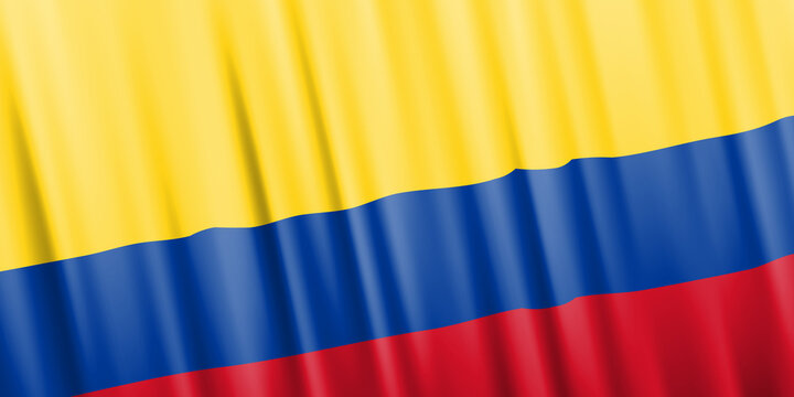 Wavy vector flag of Colombia