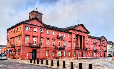 Karlsruhe City Hall on Market Square in Baden-Wuerttemberg, Germany