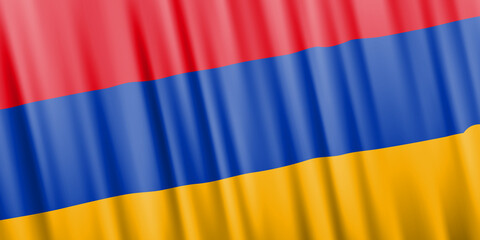 Wavy vector flag of Armenia