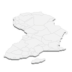 Isometric political map of Africa