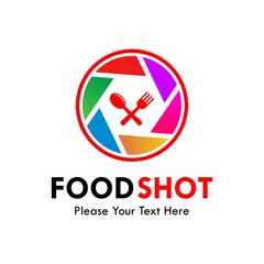 Food shot logo template illustration