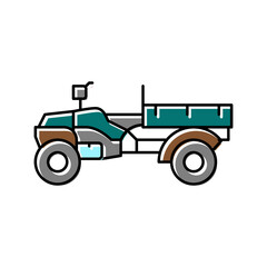 atv farm transport color icon vector illustration