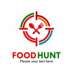 Food hunt logo template illustration