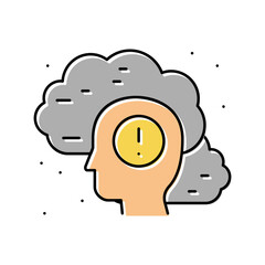 allergy on dust color icon vector illustration