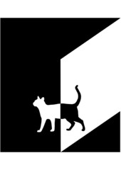 silhouette of a cat