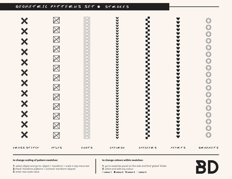 Pattern Brush Stroke Set