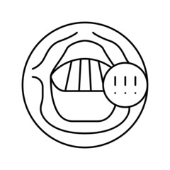 hoarseness health problem line icon vector illustration
