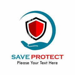 Save protect logo template illustration