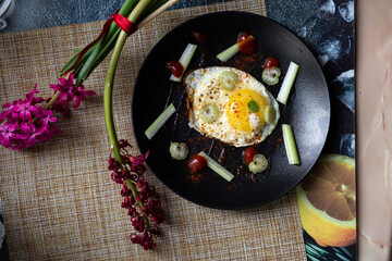 easter still life with eggs