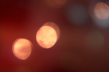 Red and yellow bokeh with red background