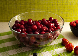 bowl with cherry berries
