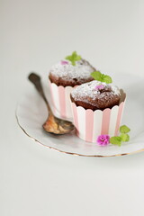  Two chocolate muffins