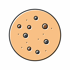 blackhead skin disease color icon vector illustration