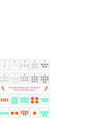 This worksheet is about counting and matching numbers.