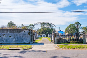 Entrance to Historic Valence Cemetery in Uptown New Orleans
