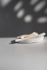 clean cotton discs and sticks