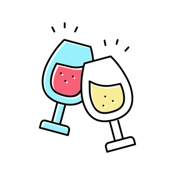 wine leisure color icon vector illustration