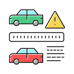 vin cloning fraud color icon vector illustration