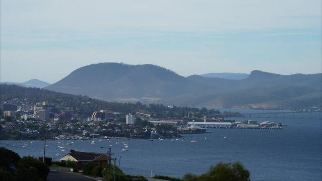 Time lapse of hobart city in Australia.