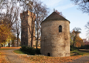 Fototapeta na wymiar Piast tower and Rotunda - St. Nicholas Church in Cieszyn. Poland