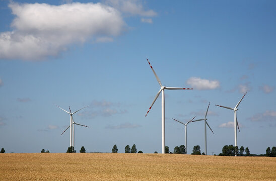 Wind turbine near Chojna. Poland